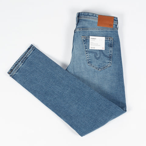 AG Everett Chaparral Comfort Stretch Denim - Blue, Cotton, Denim, Lyocell, Relaxed Fit, Knit - View 9