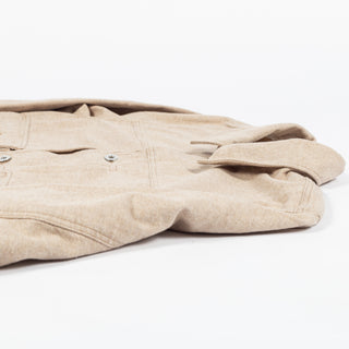 AG Melange Camel Sid Trucker Jacket - Tan, Cotton, Twill, Suede, Knit - View 8