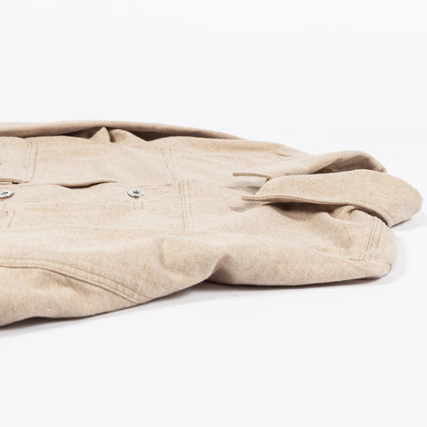 AG Melange Camel Sid Trucker Jacket - Tan, Cotton, Twill, Suede, Knit - View 8