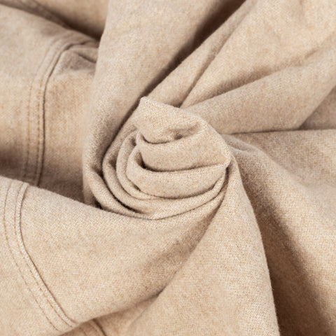 AG Melange Camel Sid Trucker Jacket - Tan, Cotton, Twill, Suede, Knit - Alternate View