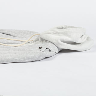 Gran Sasso Light Grey Pinstripe Hooded Jacket - Cotton, Linen, Jersey, Regular Fit, Made In Italy - View 8