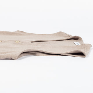 Gran Sasso Tan Cotton 5 Button Vest - White, Cotton, Made In Italy - View 7