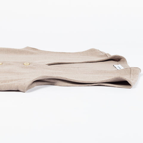 Gran Sasso Tan Cotton 5 Button Vest - White, Cotton, Made In Italy - View 7