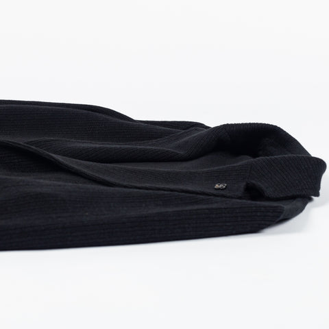 Gran Sasso Black Ribbed Knit Blazer - Cotton, Linen, Made In Italy - View 8