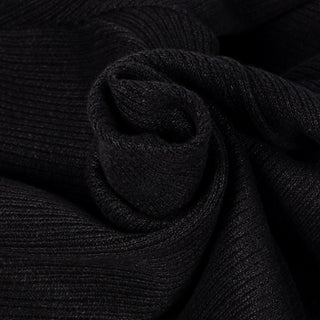 Gran Sasso Black Ribbed Knit Blazer - Cotton, Linen, Made In Italy - Alternate View