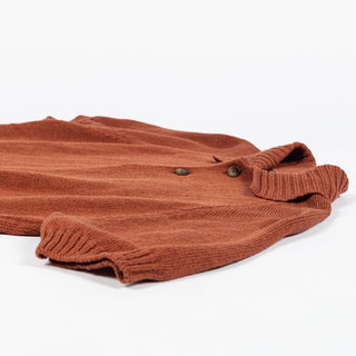 Gran Sasso Burnt Orange Cotton-Cashmere Crêpe Knit Polo - Tan, Cotton, Cashmere, Denim, Slim Fit, Made In Italy - View 7