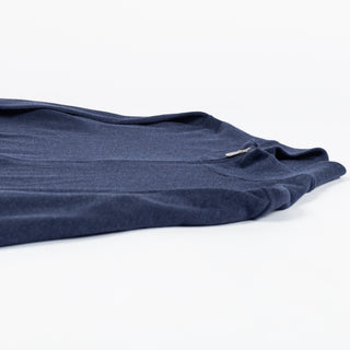 Gran Sasso Navy Cotton Micro-Pique Zip Sweater - Cotton, Regular Fit, Knit, Made In Italy - View 8