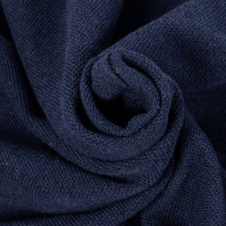 Gran Sasso Navy Cotton Micro-Pique Zip Sweater - Cotton, Regular Fit, Knit, Made In Italy - Alternate View