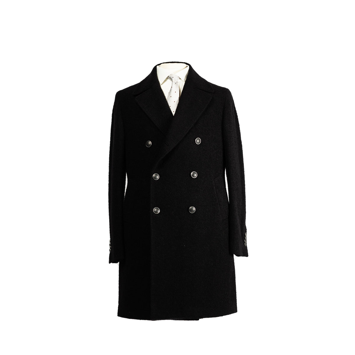 Black Double Breast Wool Overcoat – Mr.Derk