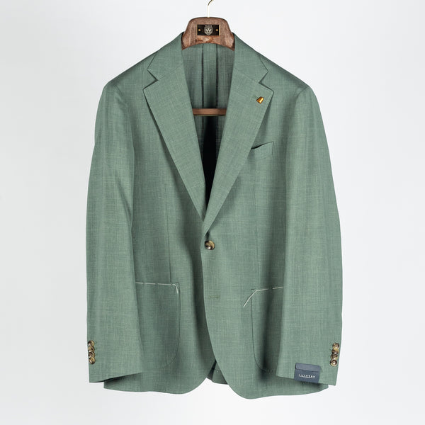 Sage Wool Silk Summer Blazer