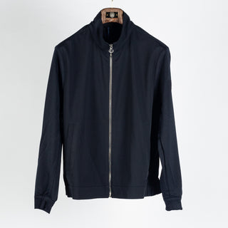 Blue Industry Navy Tivoli Stretch Zip Overshirt - Jersey, Polyester, Viscose, Regular Fit, Solid