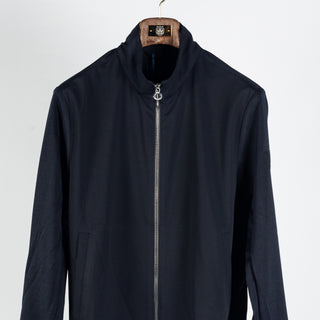 Blue Industry Navy Tivoli Stretch Zip Overshirt - Jersey, Polyester, Viscose, Regular Fit, Solid - View 6