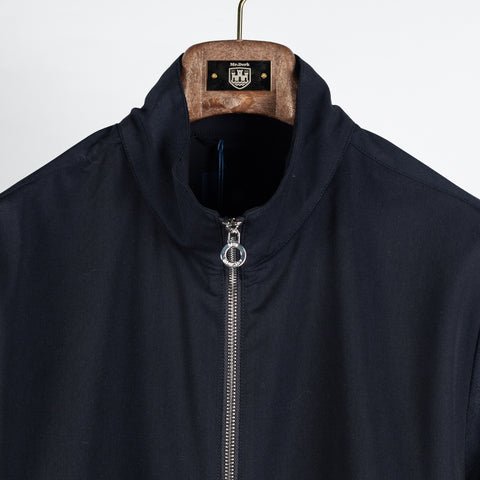 Blue Industry Navy Tivoli Stretch Zip Overshirt - Jersey, Polyester, Viscose, Regular Fit, Solid - View 7