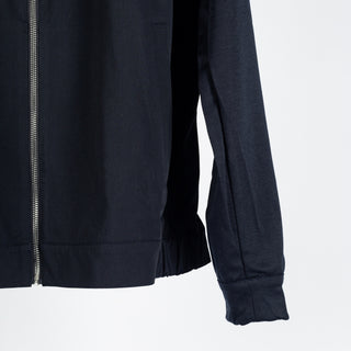 Blue Industry Navy Tivoli Stretch Zip Overshirt - Jersey, Polyester, Viscose, Regular Fit, Solid - Back View