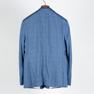 Blue Industry Royal Blue Checked Sport Jacket - Cotton, Denim, Jersey, Slim Fit - View 5
