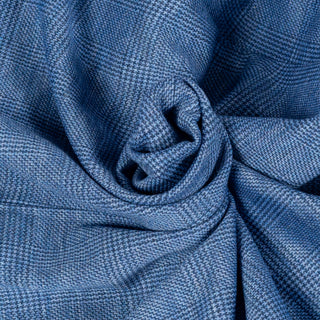 Blue Industry Royal Blue Checked Sport Jacket - Cotton, Denim, Jersey, Slim Fit - Alternate View