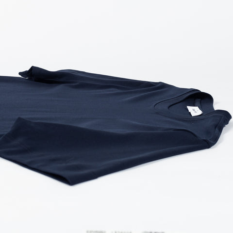 Gran Sasso Navy Interlock Pima Cotton T-Shirt - Cotton, Denim, Jersey, Regular Fit, Knit, Made In Italy - View 7