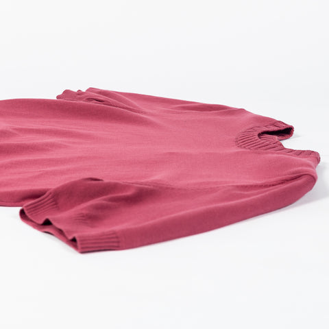 Gran Sasso Magenta 2-ply Cotton Crewneck Knit T-shirt - Cotton, Regular Fit, Made In Italy - View 7