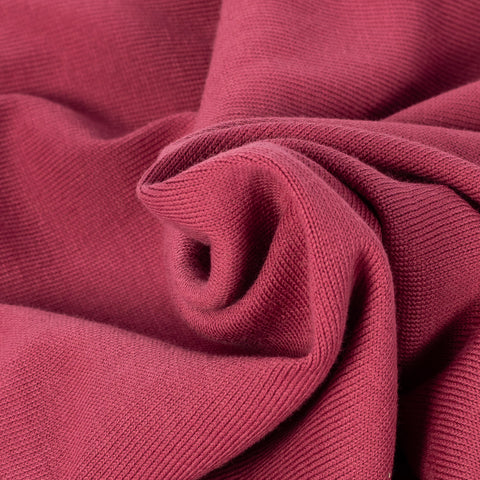 Gran Sasso Magenta 2-ply Cotton Crewneck Knit T-shirt - Cotton, Regular Fit, Made In Italy - Alternate View