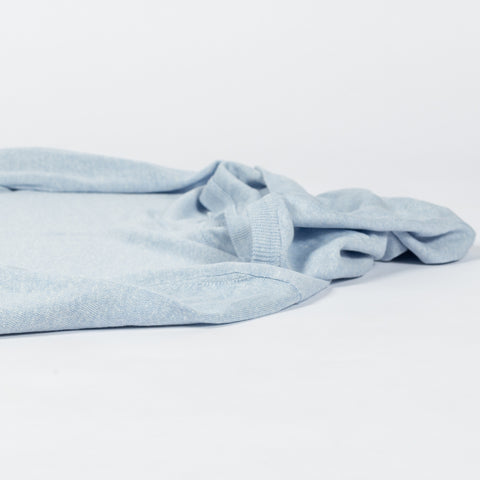 Gran Sasso Light Blue Spring Hooded Knit - Cotton, Linen, Denim, Made In Italy - View 8
