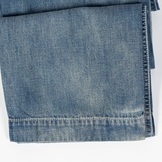 Wythe Washed Indigo Denim Chino - Red, Cotton, Denim, Oversized - Alternate View