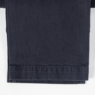 Wythe Faded Navy Japanese Cotton Herringbone Chino - Cotton, Twill, Japanese, Oversized - Alternate View