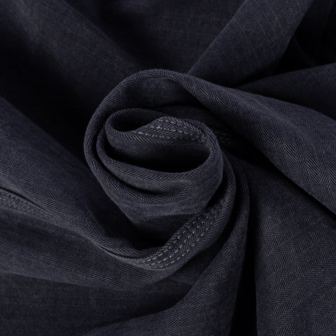 Wythe Faded Navy Japanese Cotton Herringbone Barn Jacket - Cotton, Twill, Oxford - Alternate View