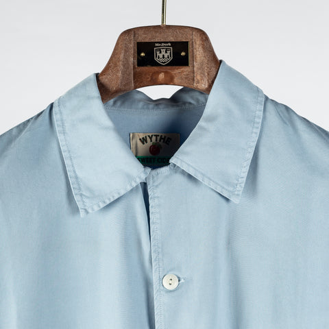 Wythe Wythe Faded Bench Blue Tencel Camp Collar Patio Shirt 7