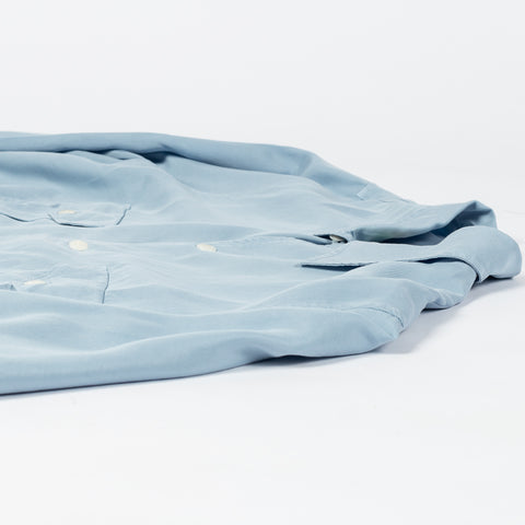 Wythe Wythe Faded Bench Blue Tencel Camp Collar Patio Shirt 8