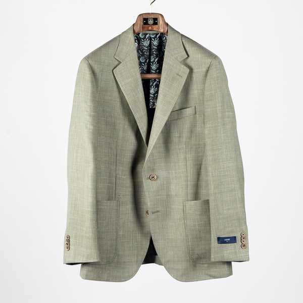 Sage Green Wool Silk Blazer