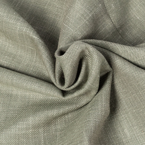 Empire Sage Green Wool Silk Blazer - Brown, Wool, Linen, Silk, Floral, Made In Canada - Alternate View