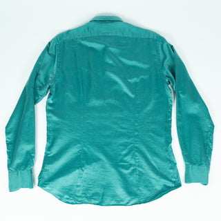 Xacus Teal Silk Dress Shirt 2