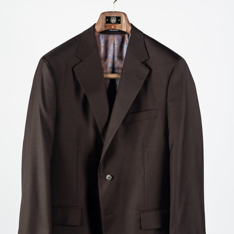 Empire Brown Wool Suit - Wool, Floral, Made In Canada - View 6
