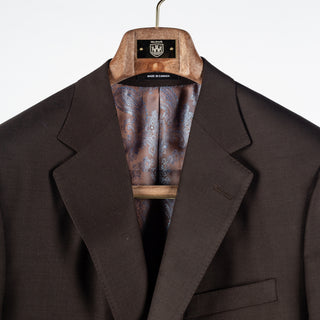 Empire Brown Wool Suit - Wool, Floral, Made In Canada - View 7