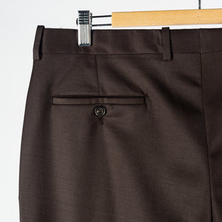 Empire Brown Wool Suit - Wool, Floral, Made In Canada - View 14