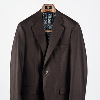 Empire Textured Brown Wool Suit - Wool, Floral, Made In Canada - View 6