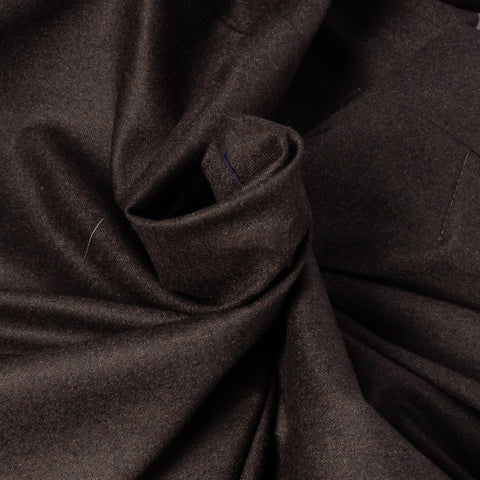 Empire Textured Brown Wool Suit - Wool, Floral, Made In Canada - Alternate View