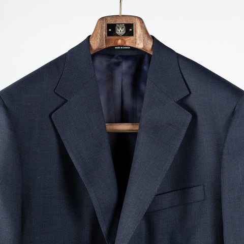 Empire Deep Navy Birdseye Wool Suit - Wool, Made In Canada - View 7