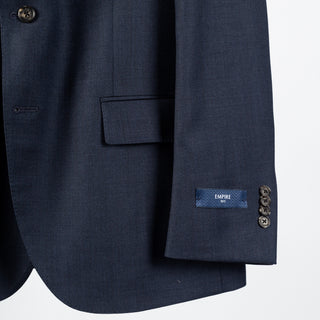 Empire Deep Navy Birdseye Wool Suit - Wool, Made In Canada - Back View