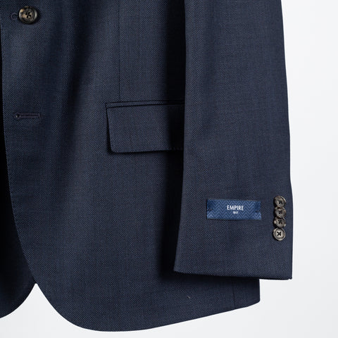 Empire Deep Navy Birdseye Wool Suit - Wool, Made In Canada - Back View