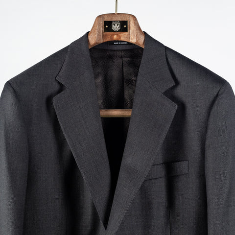Empire Birdseye Charcoal 3pc Suit - Wool, Made In Canada - View 7