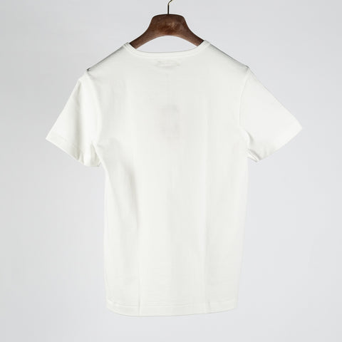 Merz b. Schwanen White 215 Loopwheeled Midweight T-Shirt - Cotton, Jersey, Knit, Made In Germany - View 5