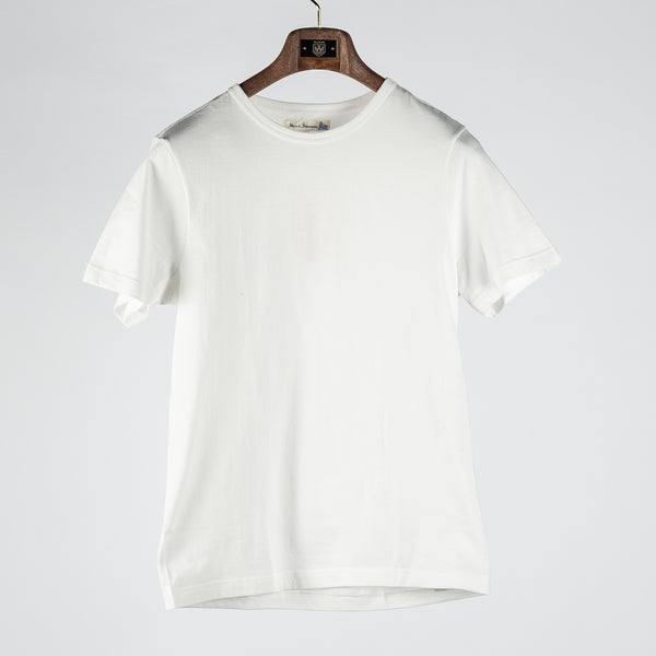 White 1950s Loopwheeled Lightweight T-Shirt