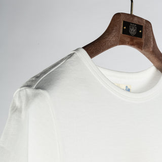 Merz b. Schwanen White 1950s Loopwheeled Lightweight T-Shirt - Ink, Cotton, Jersey, Knit, Made In Germany - Back View