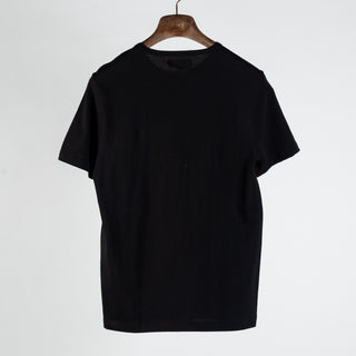 Merz b. Schwanen Deep Black 1950s Loopwheeled Lightweight T-Shirt - Cotton, Jersey, Knit, Made In Germany - View 5