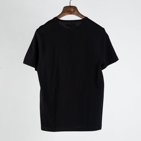 Merz b. Schwanen Deep Black 1950s Loopwheeled Lightweight T-Shirt - Cotton, Jersey, Knit, Made In Germany - View 5