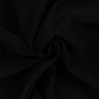 Merz b. Schwanen Deep Black 1950s Loopwheeled Lightweight T-Shirt - Cotton, Jersey, Knit, Made In Germany - Detail View