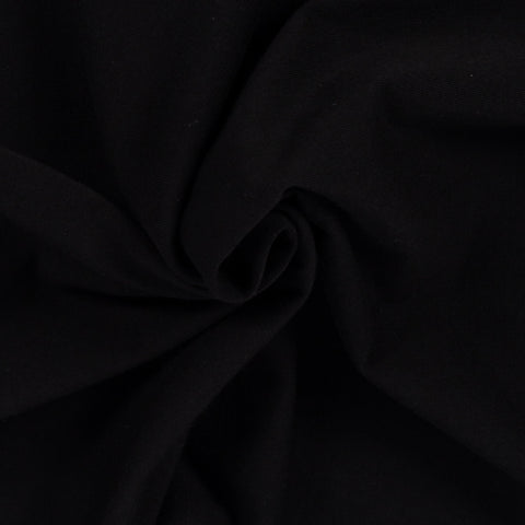 Merz b. Schwanen Deep Black 1950s Loopwheeled Lightweight T-Shirt - Cotton, Jersey, Knit, Made In Germany - Detail View