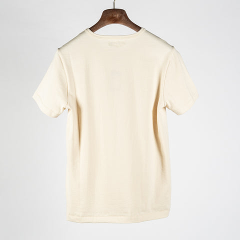 Merz b. Schwanen Nature 215 Loopwheeled Midweight T-Shirt - White, Cotton, Jersey, Knit, Made In Germany - View 5