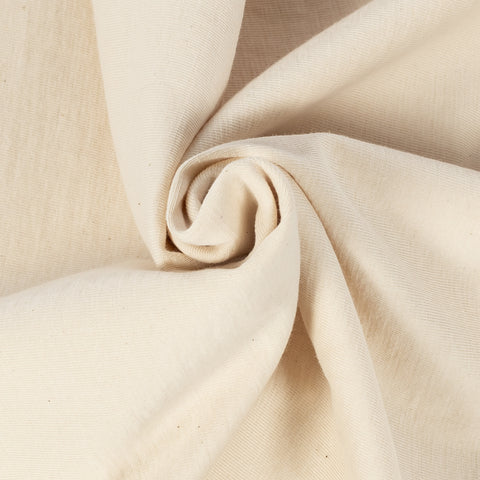 Merz b. Schwanen Nature 215 Loopwheeled Midweight T-Shirt - White, Cotton, Jersey, Knit, Made In Germany - Detail View